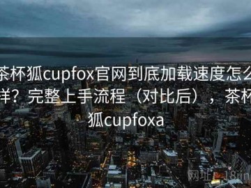 茶杯狐cupfox官网到底加载速度怎么样？完整上手流程（对比后），茶杯狐cupfoxa
