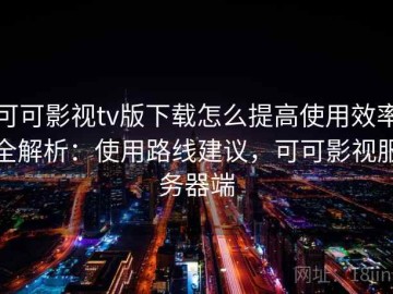 可可影视tv版下载怎么提高使用效率全解析：使用路线建议，可可影视服务器端
