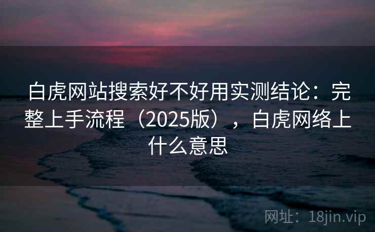白虎网站搜索好不好用实测结论：完整上手流程（2025版），白虎网络上什么意思
