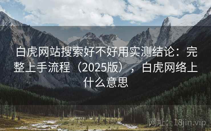 白虎网站搜索好不好用实测结论：完整上手流程（2025版），白虎网络上什么意思