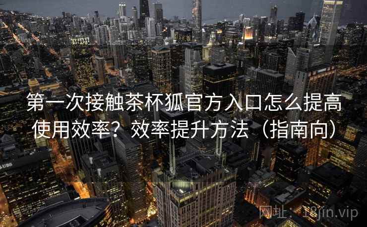 第一次接触茶杯狐官方入口怎么提高使用效率？效率提升方法（指南向）