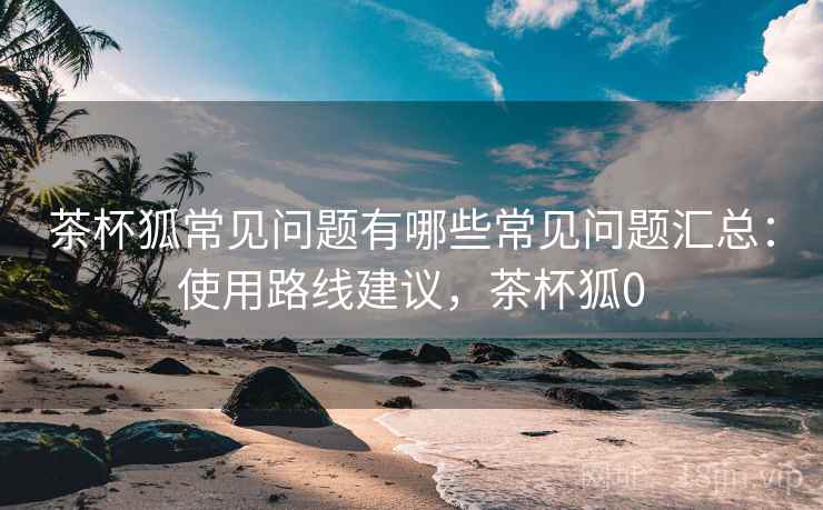 茶杯狐常见问题有哪些常见问题汇总:使用路线建议,茶杯狐0 茶杯狐常见问题有哪些常见问题汇总:使用路线建议,茶杯狐0